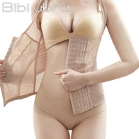 women postpartum waist trainer shapers front button corsets tummy slimming body shaper faja belt shapewear breathable bustiers