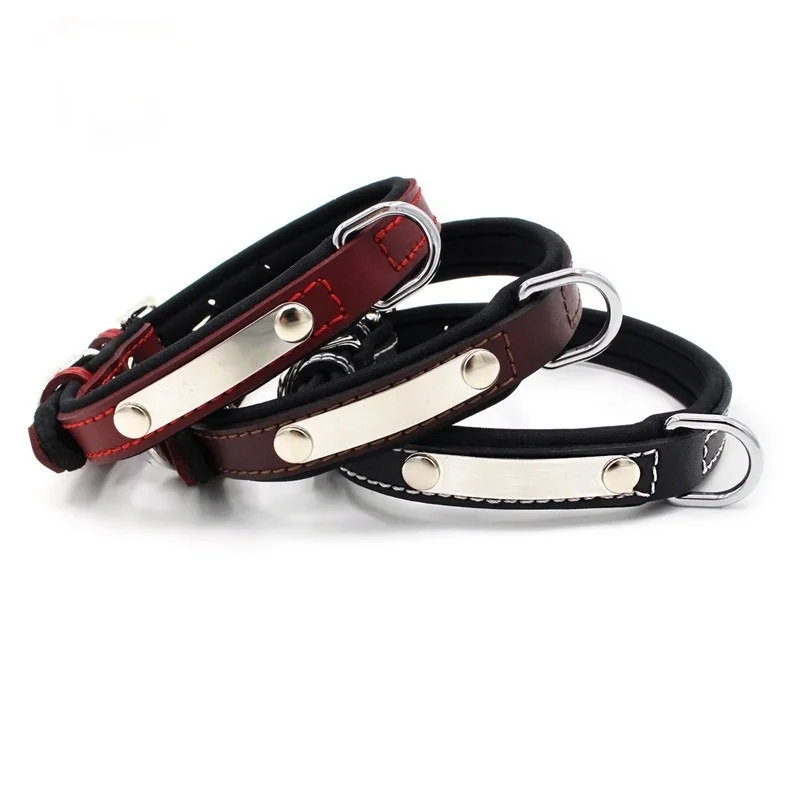 

Fashionable leather comfortable diving cloth lining dog collar dog accessories dog collar personalized dog collars pet collar