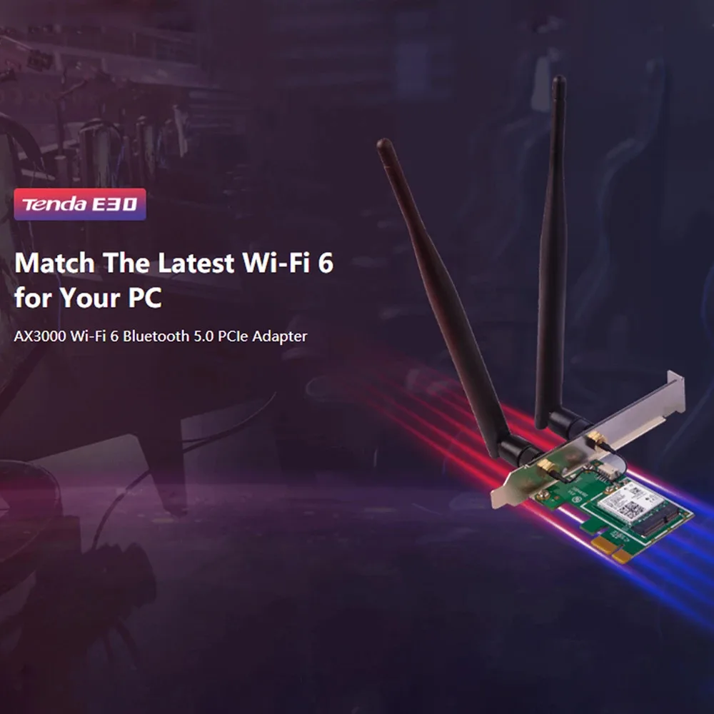 Tenda E30 двухдиапазонный AX3000Mbps Wifi 6 беспроводной адаптер 2 4G/5 ГГц 802.11ac/ax Bluetooth 5 0 AX200NGW