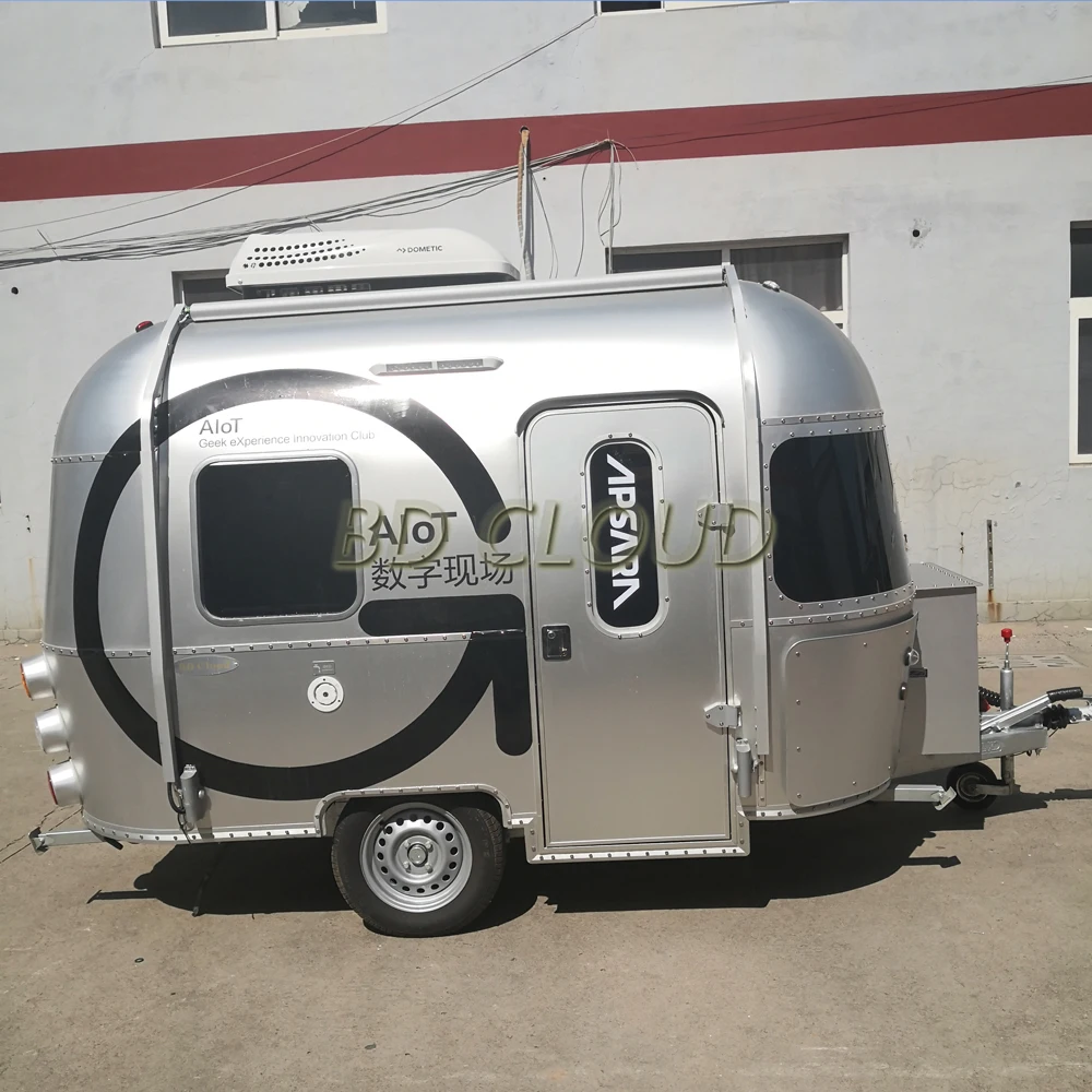 Современный дизайн алюминиевый трейлер Airstream мягкий мороженое/пончики для