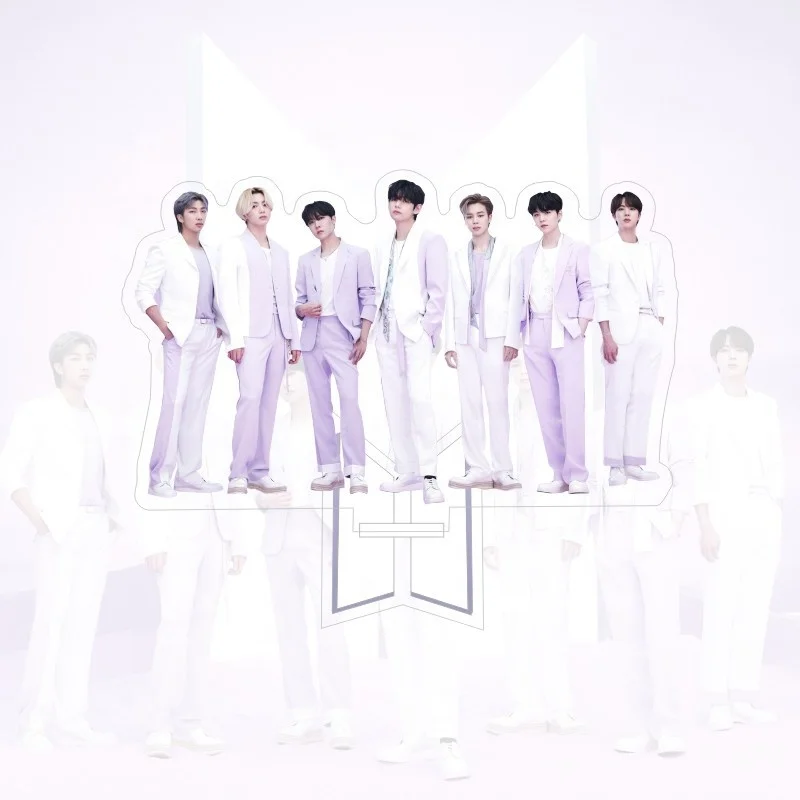 

Оптовая продажа, группа Kpop, пленка для Bangtan Boys, Прозрачная ПВХ Статуя настольного бренда, настольные акриловые прозрачные фигурки