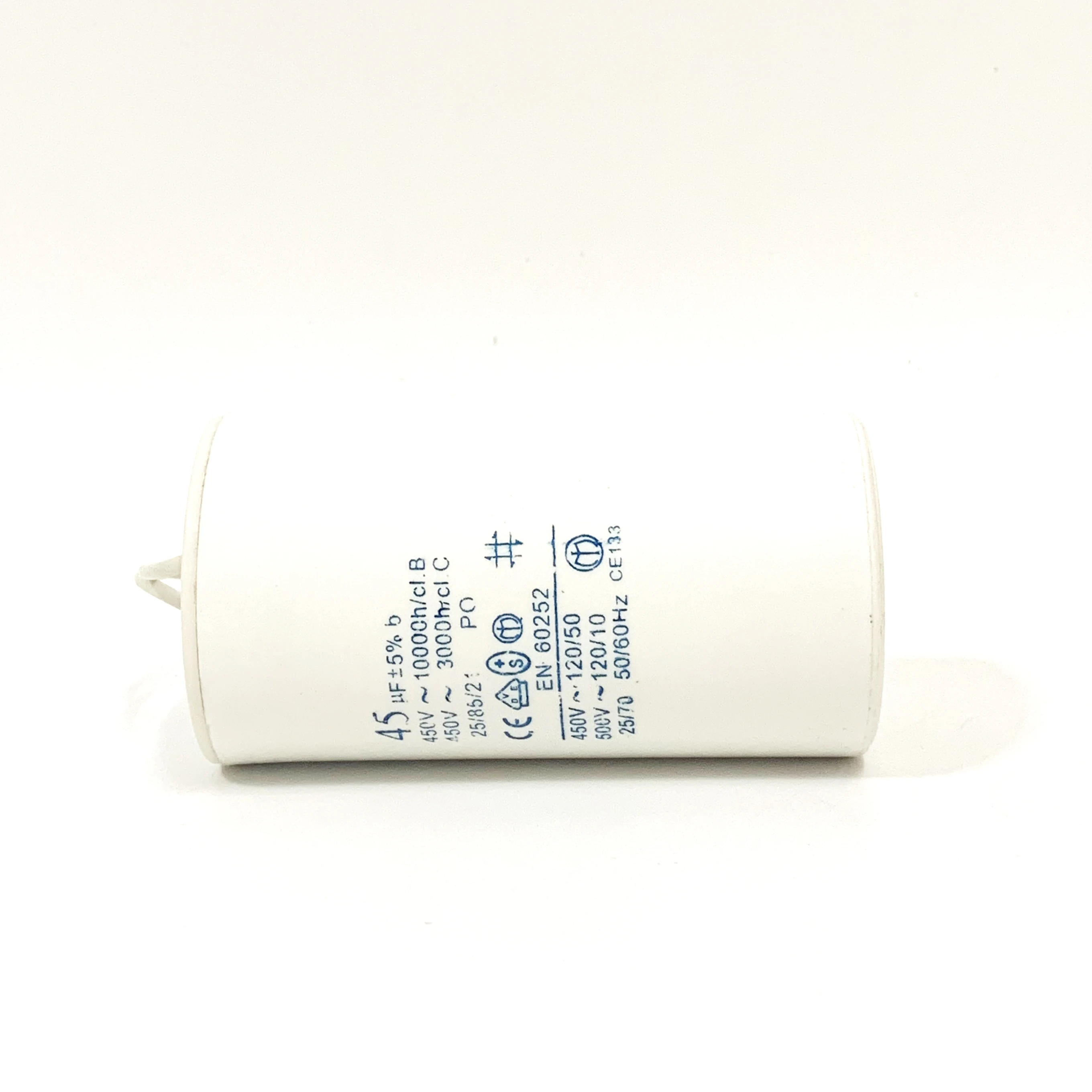 45 мкФ 450V AC50/60Hz 10/70/21 два провода цилиндрический конденсатор.|wire wire|capacitor 450vcapacitor 45uf |