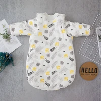 baby sleeping bag vest sleep bag with sleeves detachable convenient change diaper 100 cotton printed newborn baby carriage sack