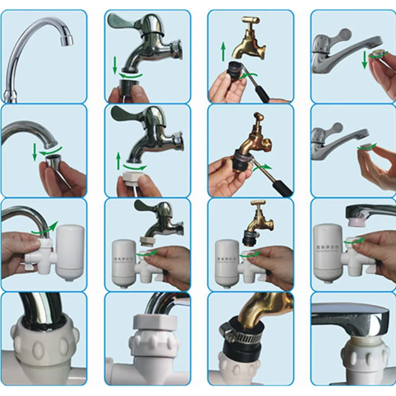 Water Filter Purifier Home Kitchen Health Healthy Ceramic Cartridge Tap Faucet High Technology White|faucet water filter|water filter purifierwater |