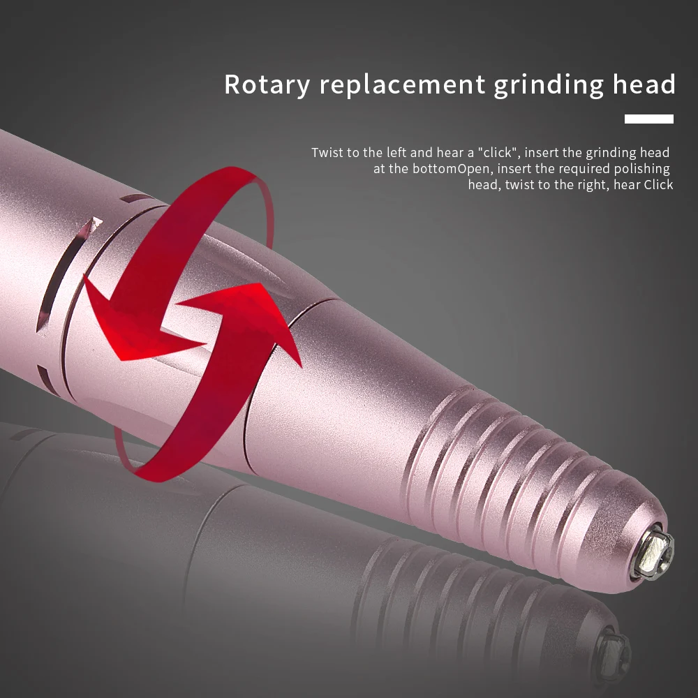 1 set sliver Mini Electric Nail Polishing Machine Pen with 6 Bits Drill for Home Beauty Salon | Красота и здоровье