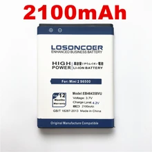100% Оригинальный LOSONCOER 2100 мАч EB464358VU для Samsung Galaxy Y Duos S6102 Mini 2 S6500 S6802