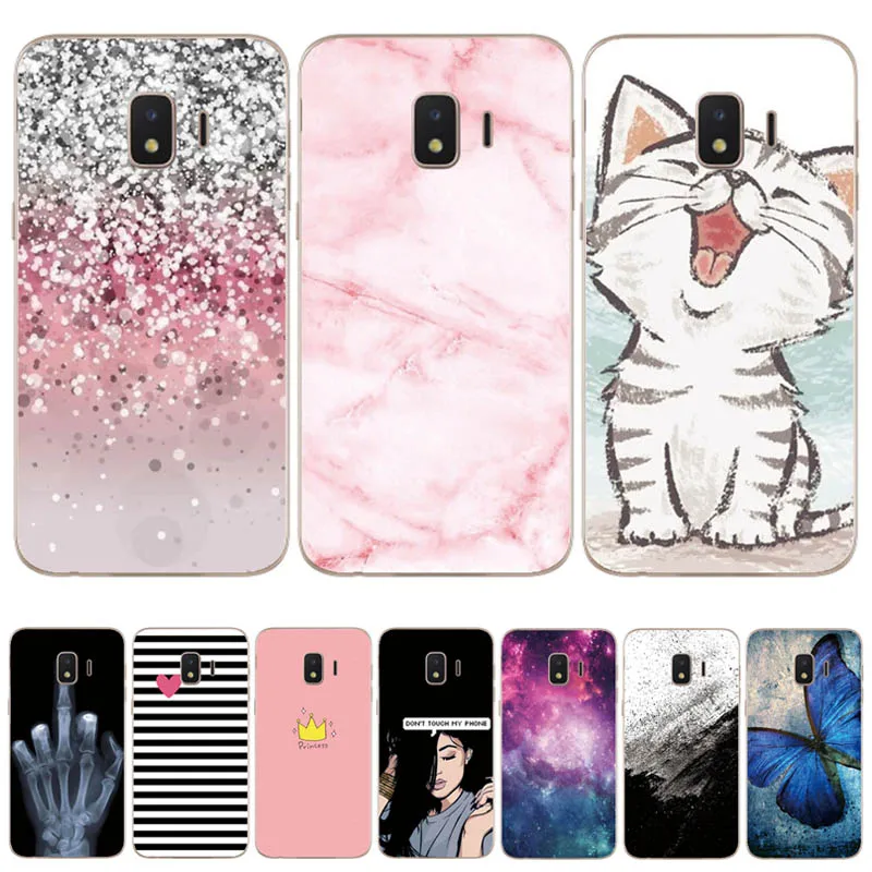 Soft Case For Samsung J2 Core Silicone Back Cover Phone Galaxy 2018 J 2 SM-J260F J260F J260 flower | Мобильные телефоны и