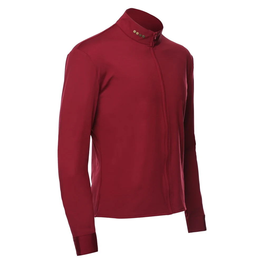 Звезда Косплэй: Встреча Жан люк Picard рубашка Косплэй костюм красный верх школьной