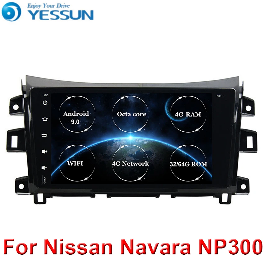 Автомагнитола с восьмиядерным процессором Android 9 4G для Nissan NAVARA Frontier NP300 2011 2012 2013 2014