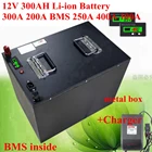 12V 300AH лития ионный Батарея с BMS для панели солнечных батарей EV автомобиль гольф фотоэлектрических Системы UPS инвертор реальная власть + 20A зарядное устройство