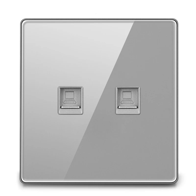 250 в 86 мм 1/2/3/4 пост 1/2 way Grey mirror акриловая плоская панель скрытый встроенный