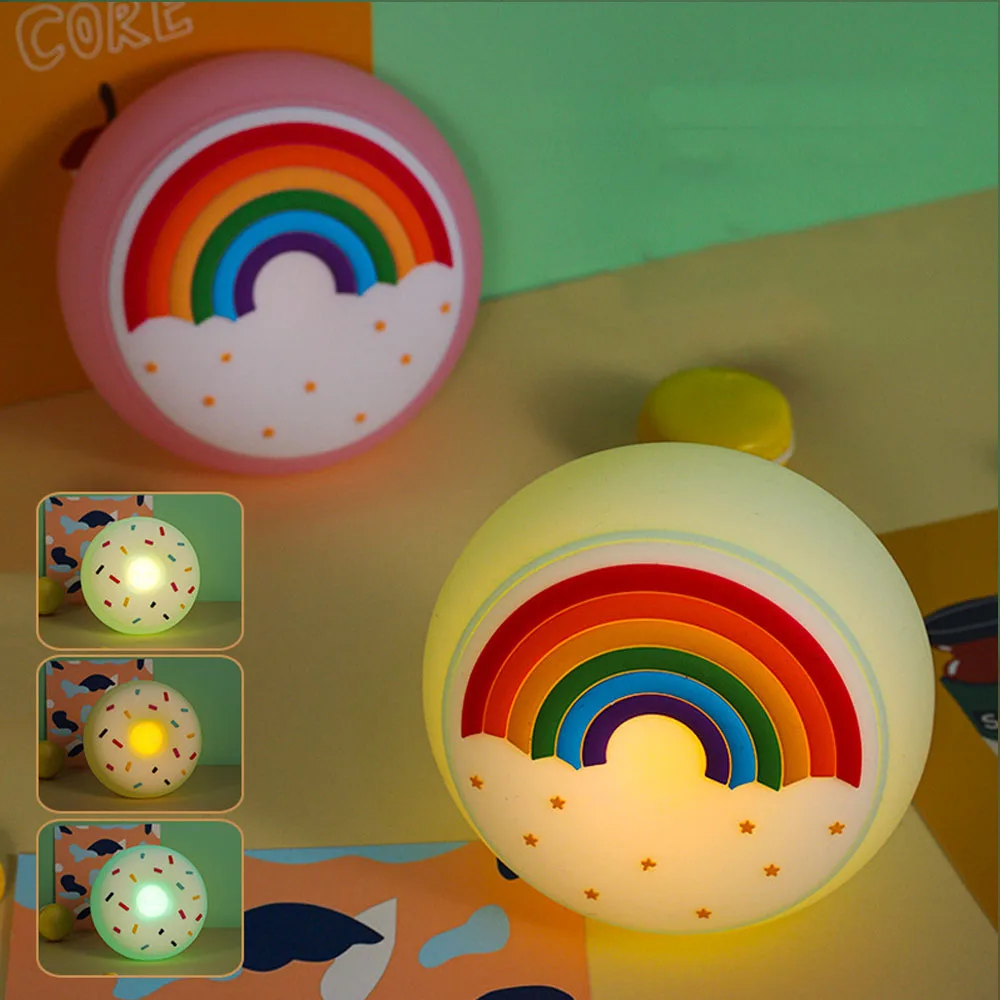 

Rainbow LED Night Light for Kids Dusk to Dawn Sensor Led Decoracion Cute Nursery Gift Nightlight for Baby Girl Boy Toddler