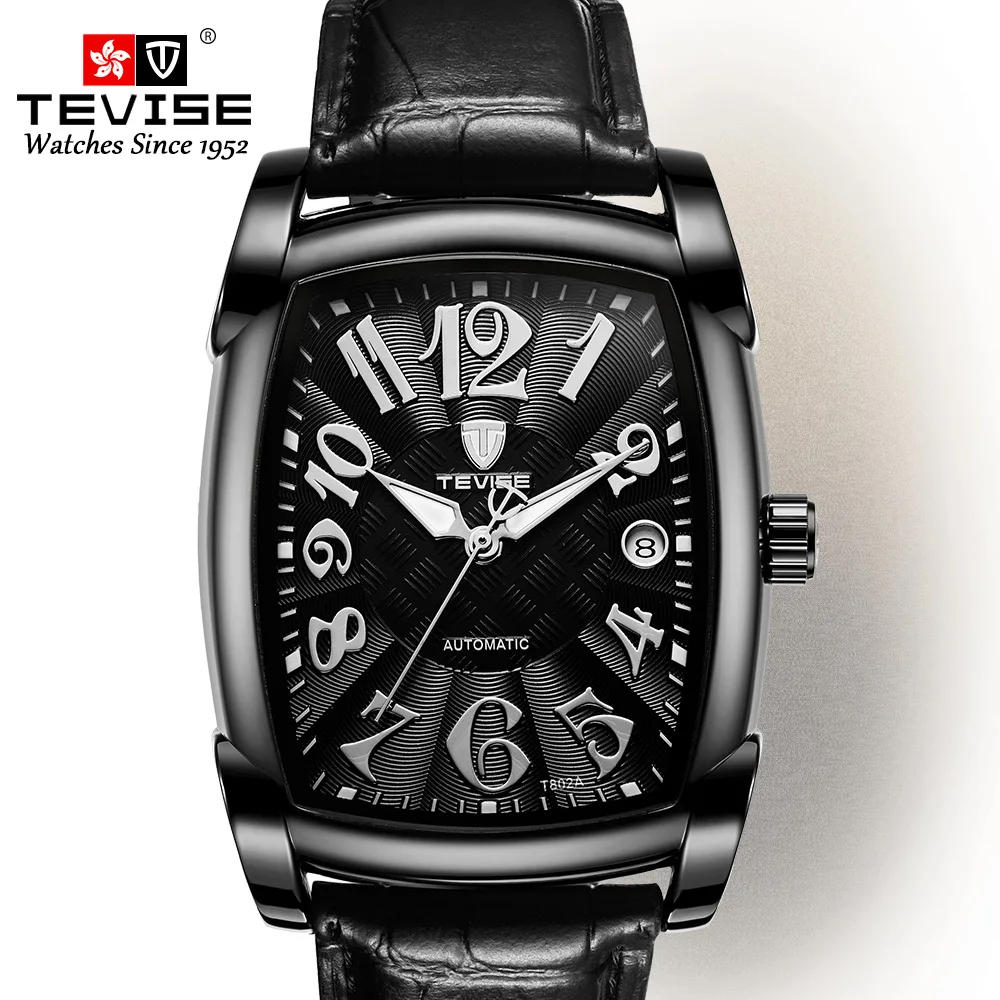 

Swiss Tevise Fashion Leather Multi-Functional Business Waterproof Automatic Mechanical Men's Watch luxury watch