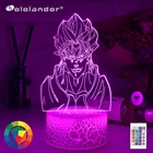 Акриловый ночник в стиле аниме Невероятные приключения Джоджо, декоративный светильник для спальни с сенсорным датчиком, цветной Настольный светодиодный ночсветильник, фигурка Дио
