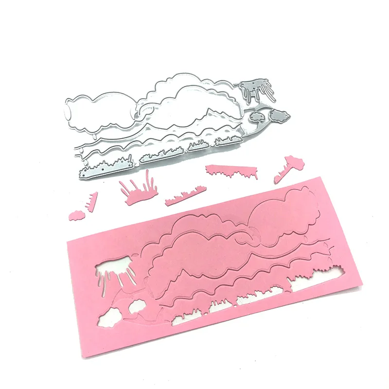 Julyarts трава облако Скрапбукинг штампы металлическая форма украшение для