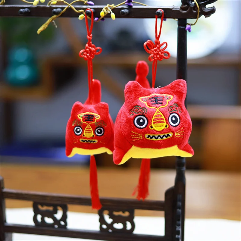 

8 см талисман Тигр плюшевая кукла популярный Тигр кулон милый знак зодиака кукла-Тигр случайный Новогодний подарок украшения 2022