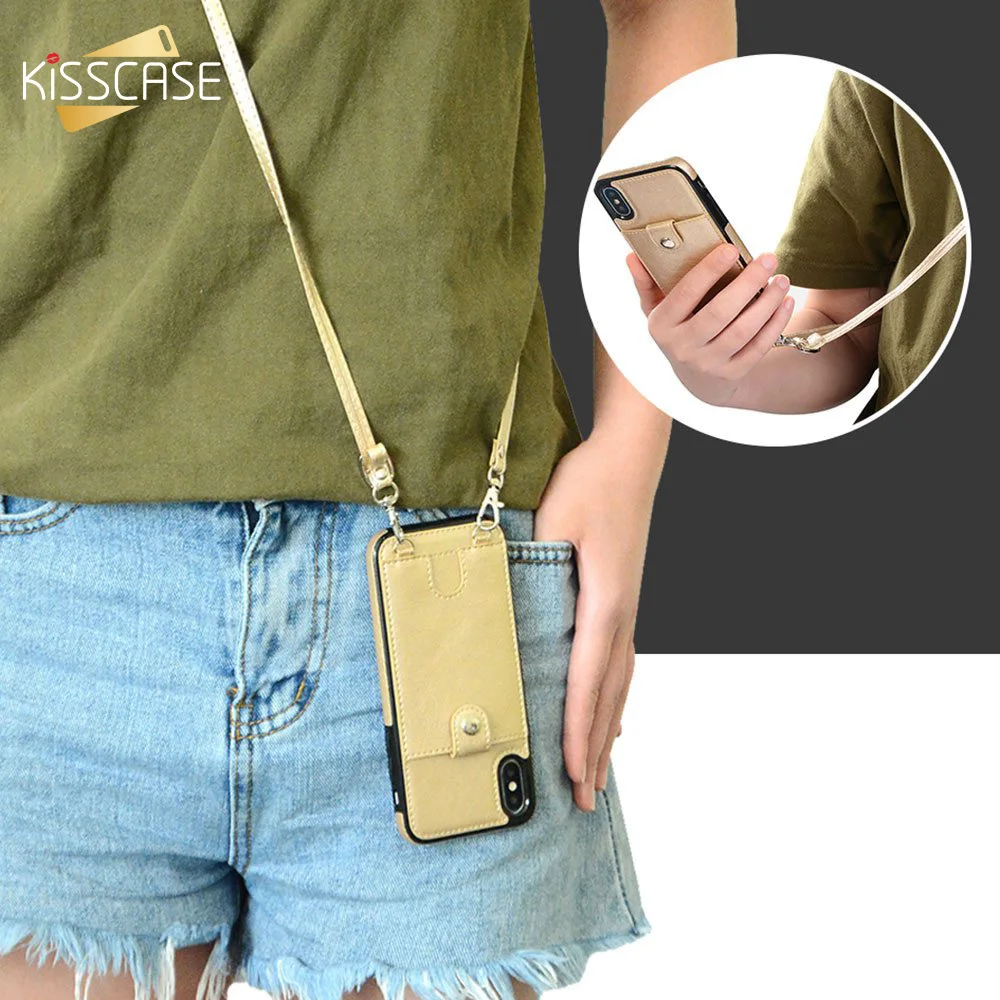 Чехол KISSCASE для Samsung Note8 Note 9 кожаный чехол-бумажник S10 Plus S9 S8 держатель ремня сумка