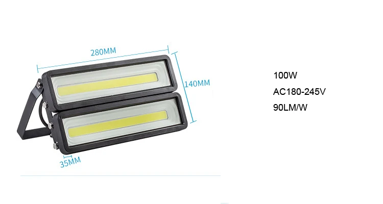 Foco led 100 Вт 50 Вт 150 Вт 200 Вт уличный светодиодный светильник - Испускаемый цвет: 100W
