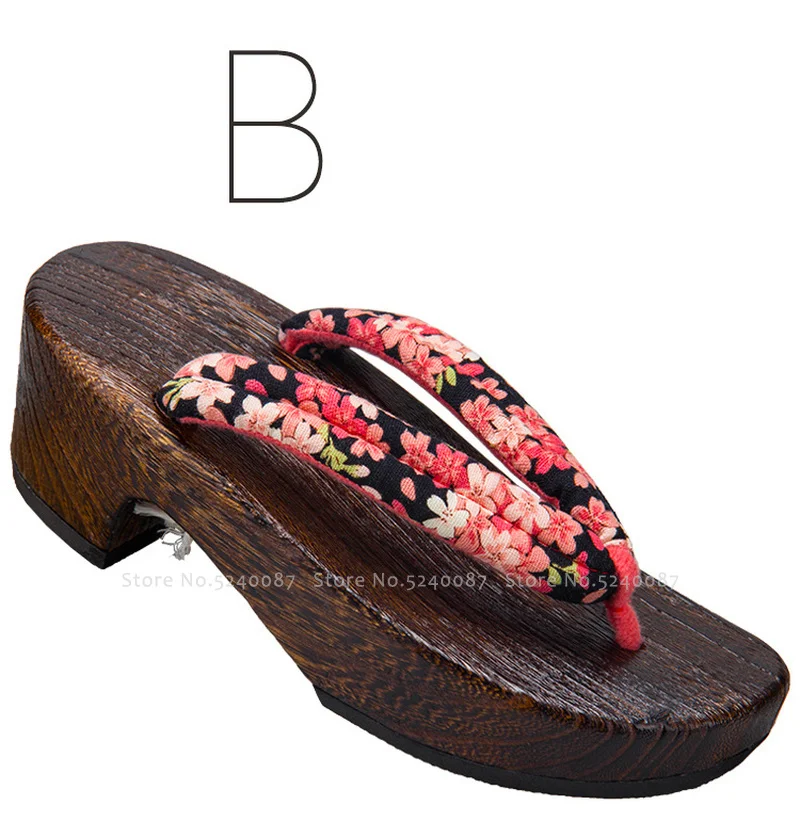 Восточные Сабо Geta японское традиционное кимоно деревянная обувь для женщин