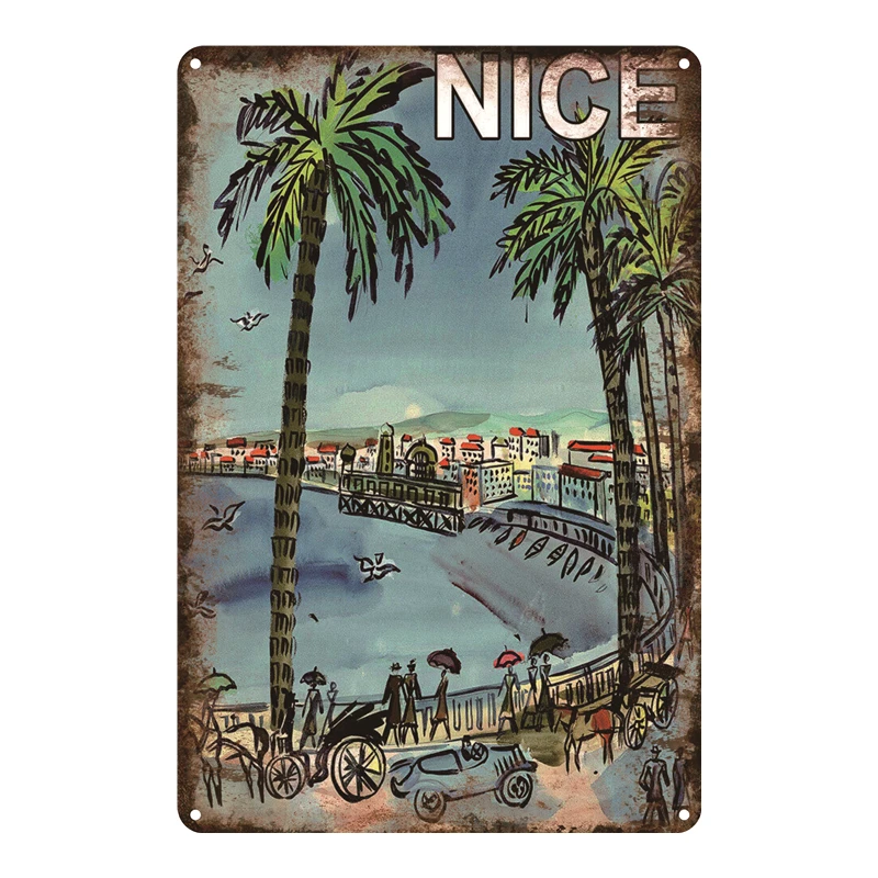 

Beach Tin Sign Plaque Metal Vintage Summer Metal Wall Sign Beach Decor for Beach Bar Beach House Seaside Decorative Plate