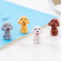 1pc kawaii teddy dog eraser cute pencil eraser cartoon funny accessories korean stationery office school supplies