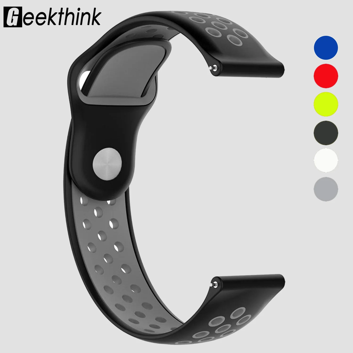 20 мм 22 силиконовый ремешок для Samsung Gear Sport S2 Classic S3 Frontier сменный Amazfit Bip Lite Huawei Watch