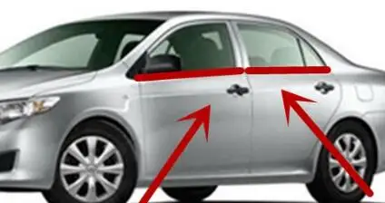 Декоративное уплотнение для стекла автомобильной двери хромированные полоски