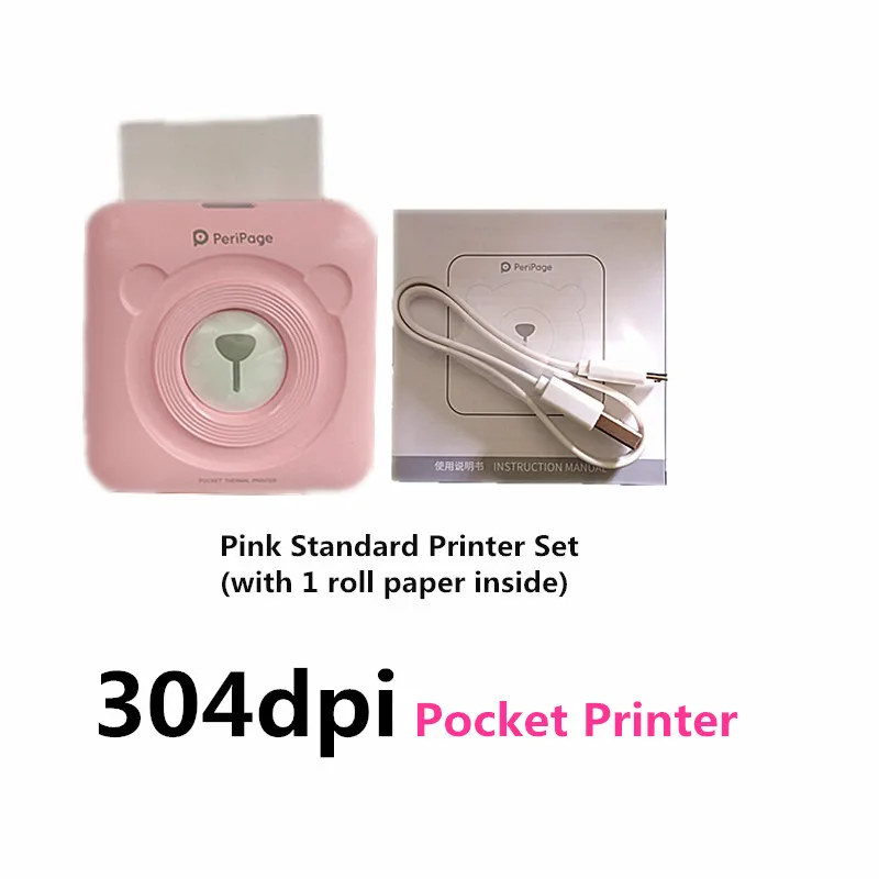 

Mini 304dpi Ink-free Inkless Pocket Bluetooth Photo Printer Paper Mobiles 58mm Foto Wireless Label Printer Termikus Fotonyomtato