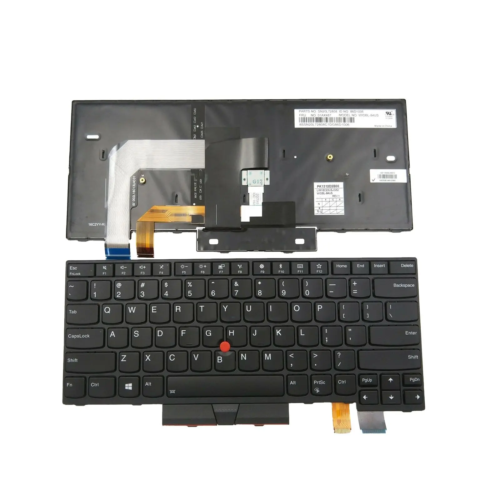 

DIY New Original For Lenovo Thinkpad T480 Keyboard US Backlit 01AX487 01AX528 01AX569 Full Keyboard Black Computer Accessories