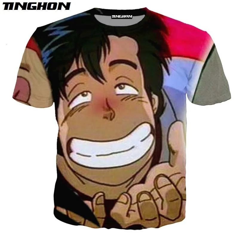 Женская летняя футболка с коротким рукавом в стиле аниме Город охотника | Мужская