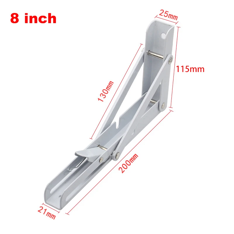 2 шт./компл., складной кронштейн 8-20 дюймов, регулируемый настенный складной стол, полка, треугольник, сверхпрочная мебельная фурнитура