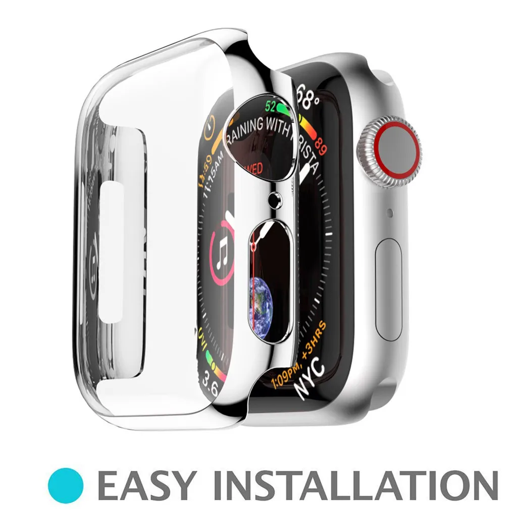 Ультратонкое покрытие чехлы Защитный бампер, чехол КРЫШКА ДЛЯ IWatch 5 40 мм 44 мм Смарт часы защитные аксессуары для Apple#912