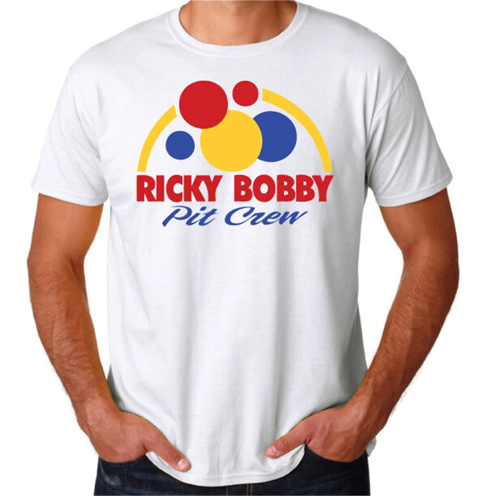 Мужская футболка Talladega Nights Ricky Bobby Pit Crew Funny Car Motor Racing Movie брендовая модная