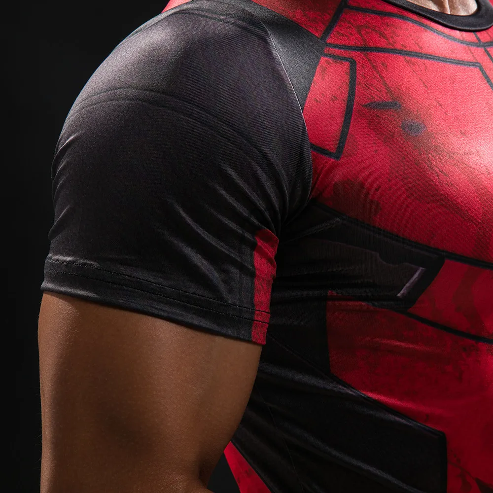 Мужские спортивные футболки с 3D принтом Капитан Америка, Мстители Marvel 3, Железный человек, фитнес, мужская тренировочная футболка