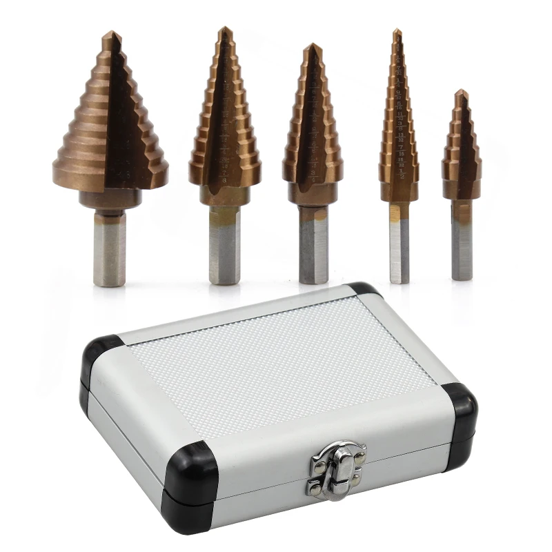 5 шт. кобальтовые ступенчатые сверла из быстрорежущей стали|Сверла| |