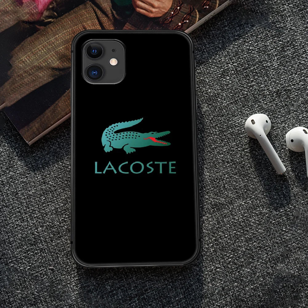 

LACOETE French luxury brand Phone Case Cover Hull For iphone 5 5s se 2020 6 6s 7 8 12 mini plus X XS XR 11 PRO MAX black Coque