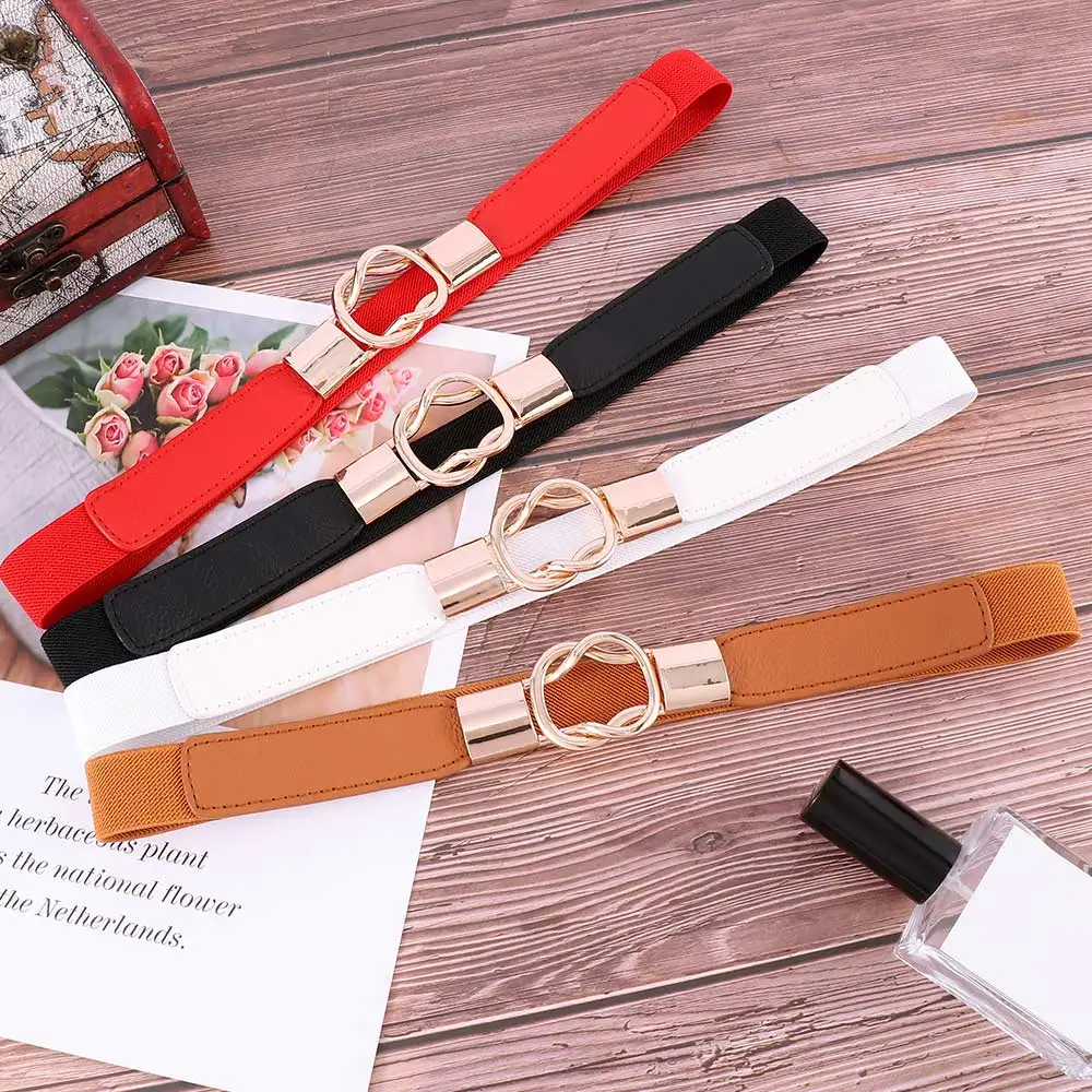 1 шт. Модный женский черный белый пояс из искусственной кожи тонкая эластичная