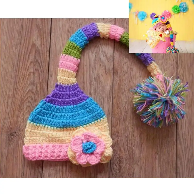 

Newborn Baby Photography Props Caps baby girl boy Accessories crocheted kids Crown Knitted Headband Hat infantil Cap hats