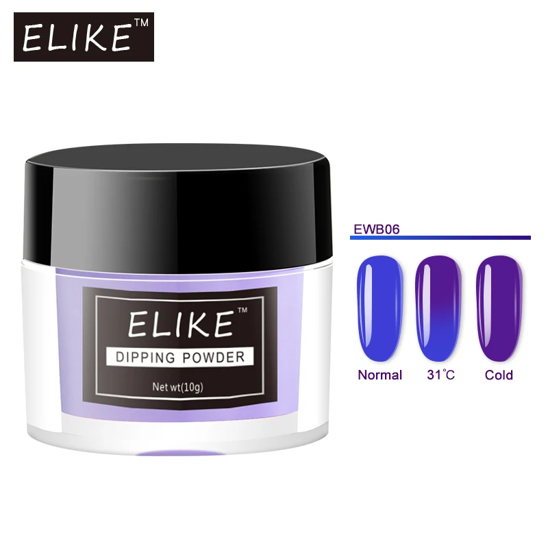 Like изменение температуры градиентный цвет ногтей хром Пигмент 10 г/кор. цвета dip