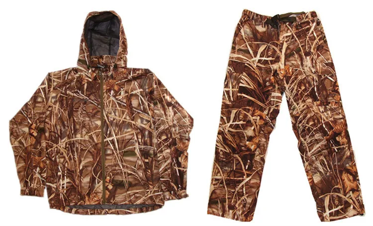 Зимняя охотничья одежда Reed Camouflage с увядшими листьями Осенняя сохраняющая тепло водонепроницаемая куртка и брюки комплект для фотосъемки костюм для наблюдения за птицами