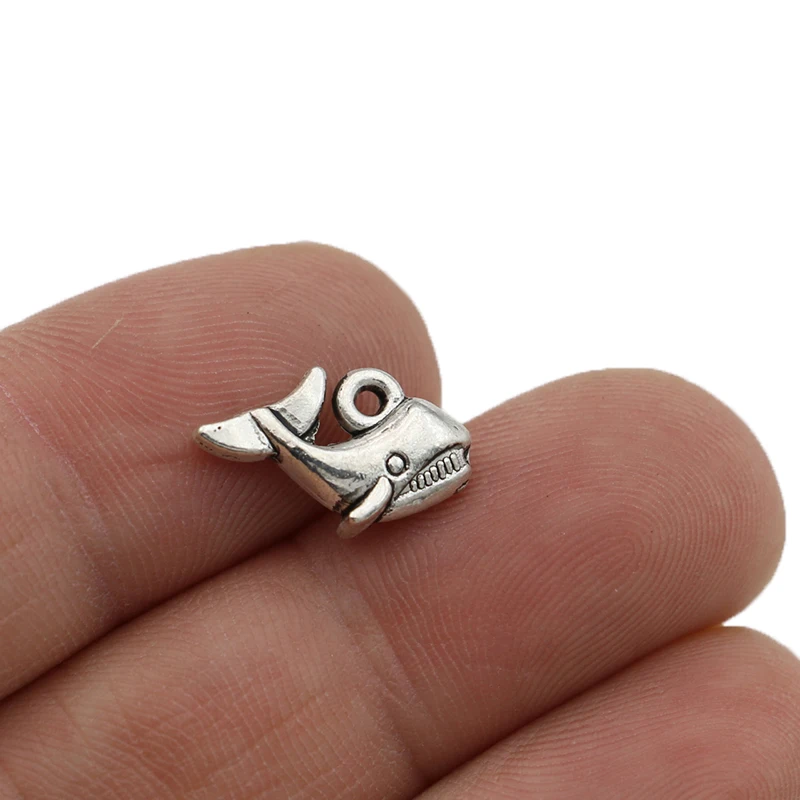 

Шарм-подвески в форме рыбы JAKONGO Shark для изготовления ювелирных изделий, аксессуары для самостоятельного изготовления браслетов, 10 х16 мм, 20 шт...