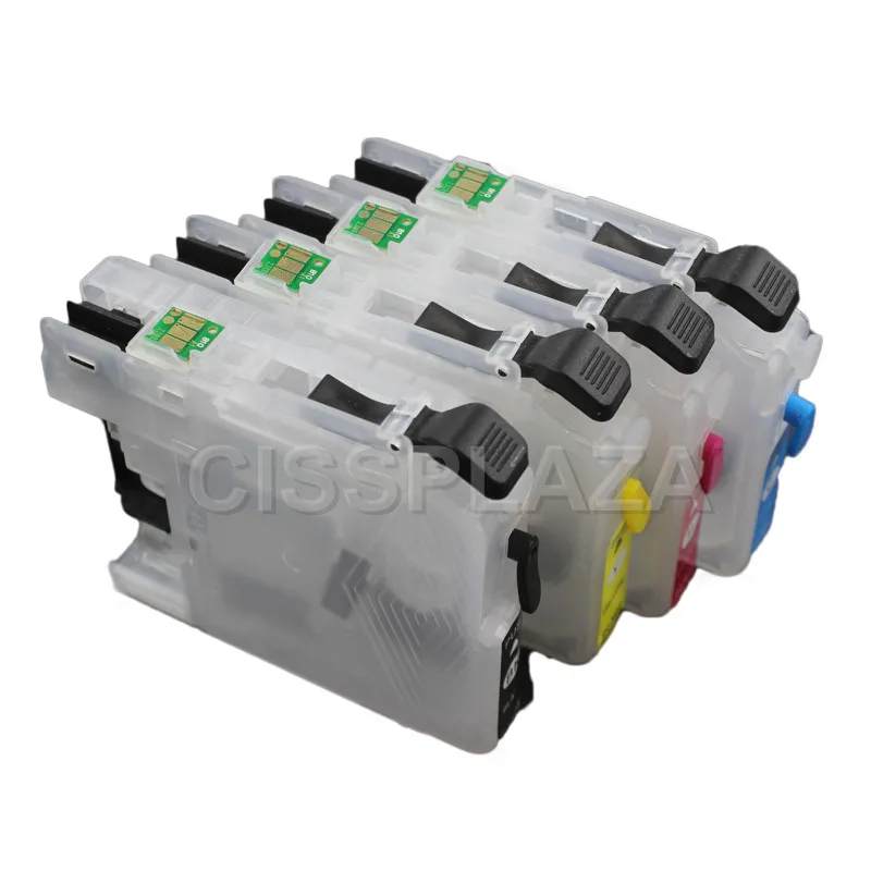 CISSPLAZA 4 шт. LC563 lc565 многоразовый картридж для чернил совместимый с brother MFC-J2310 J2510 J3520