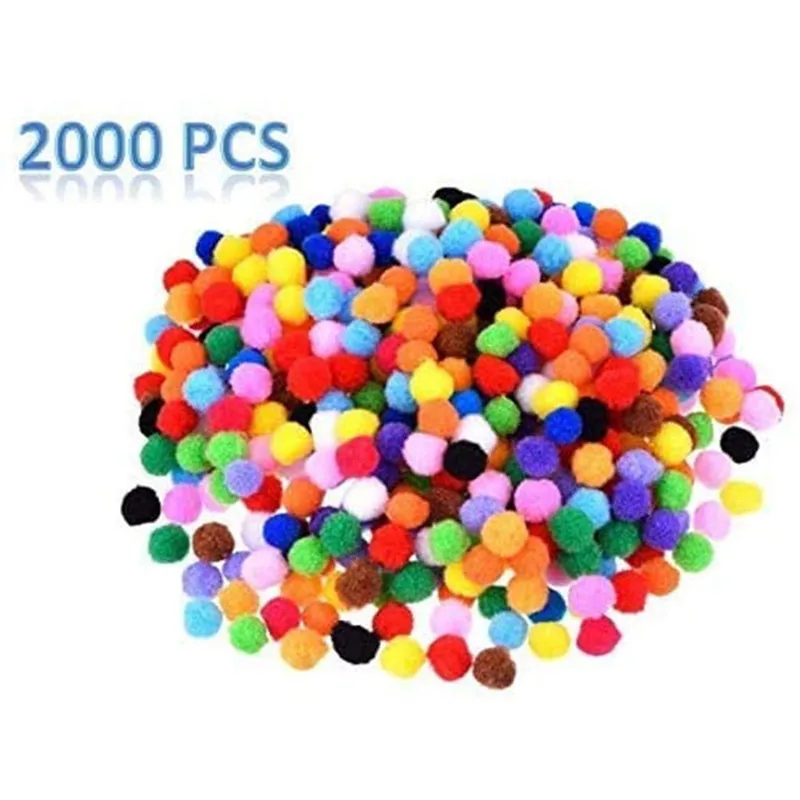 2000 шт. 1 см разноцветные шерстяные шарики Мини Круглые ручной работы инструменты