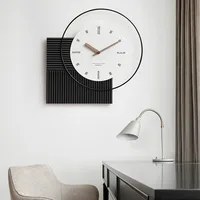 Nordic Style Light Luxury Wall Electrical Clock Personality Creative Background Wall Pendant Art Deco Modern Minimalist Fashion