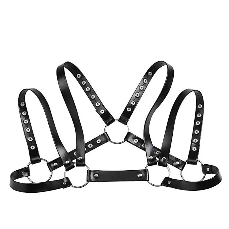 Сексуальный нагрудный ремень из искусственной кожи фетиш гей одежда эротические