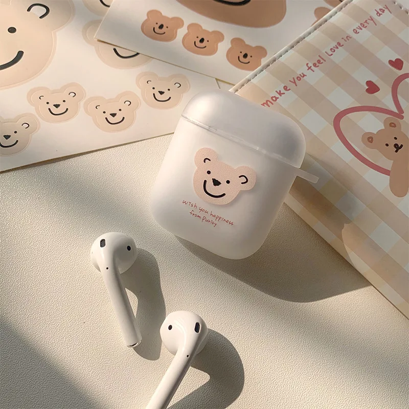 Чехлы для Airpods мягкие Матовые чехлы наушников из поликарбоната Apple AirPods 1 2 pro