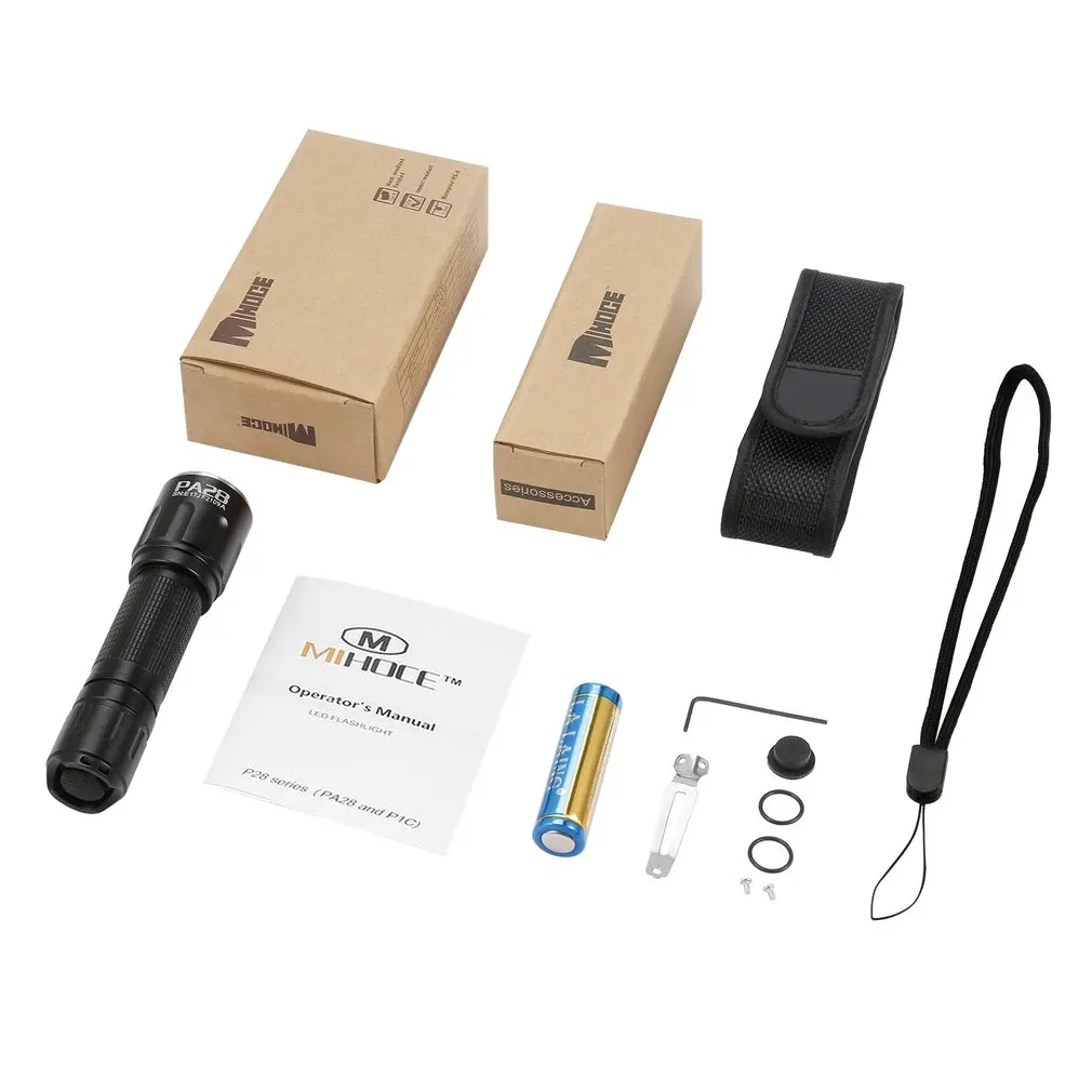 

Водонепроницаемый Многофункциональный светодиодный фонарик, тактический фонарик с AA щелочной батареей, портативный для кемпинга с регули...