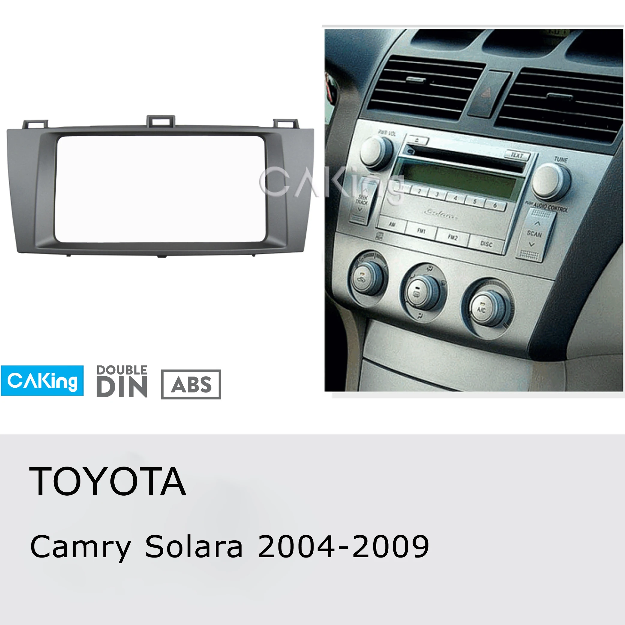 Car Fascia Radio Panel for TOYOTA Camry Solara 2004-2009 Dash Kit Install Console Facia Plate Bezel Stereo Adapter Cover Trim | Автомобили