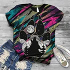 Футболка Мужскаяженская с круглым вырезом, модная Повседневная рубашка с 3D принтом волка, удобная уличная одежда для детей, лето 2021