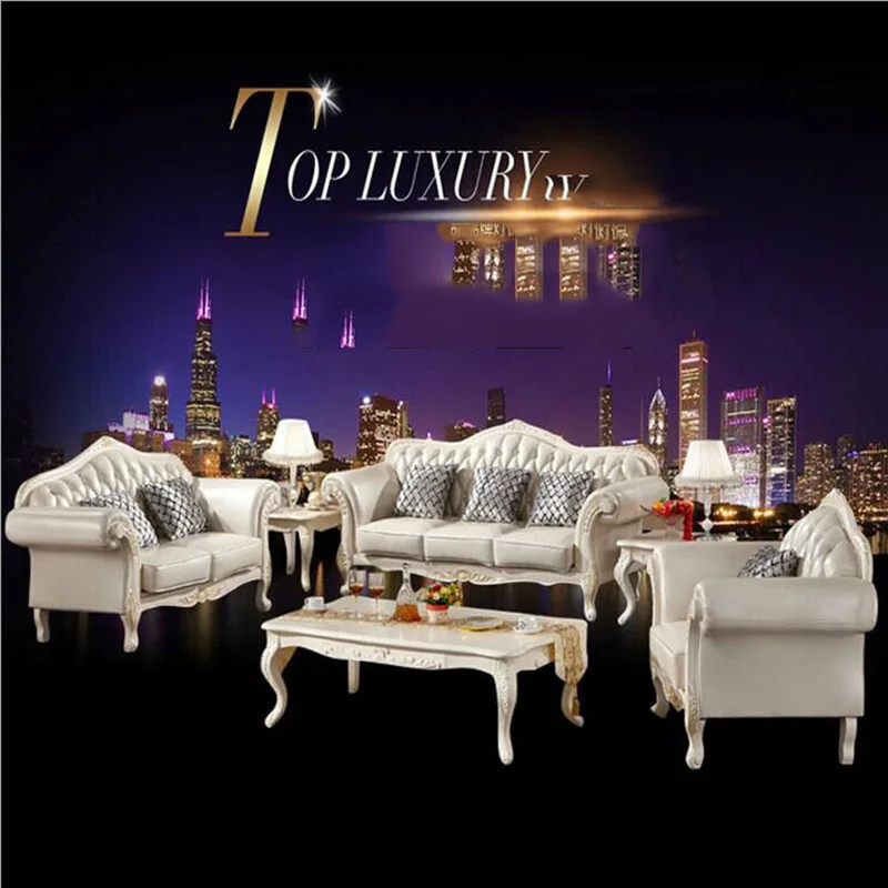 Высококачественный европейский античный диван для гостиной комплект мебели из
